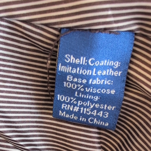 Apt. 9 Burgandy/Maroon Faux Leather Jacket 2X                    C271 - Picture 11 of 11